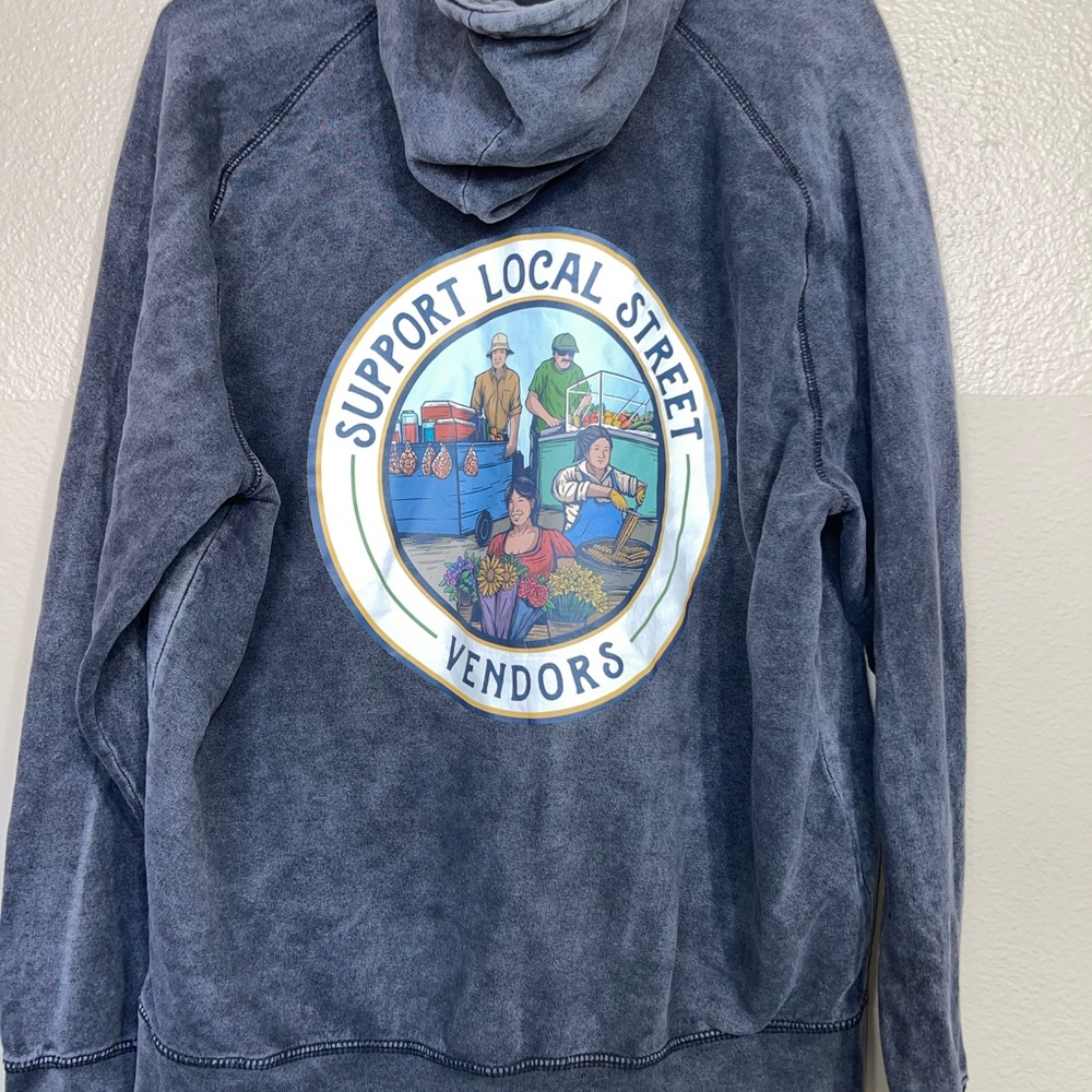 Lane Seven “Support Local Street Vendors” Hoodie with kangaroo Pocket Large